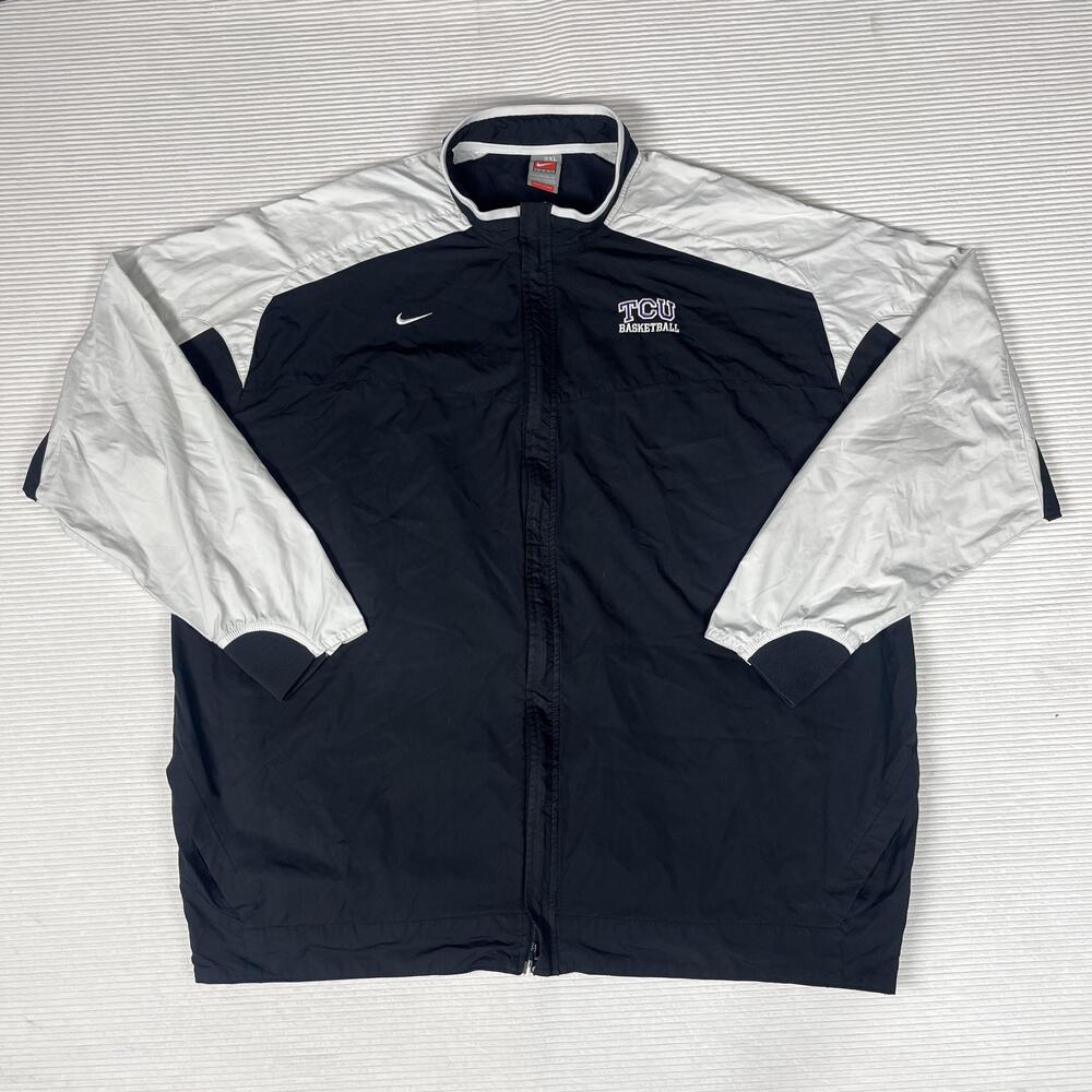 TCU Horned Frogs Jacket Mens 3XL Black NCAA Basketball NikeFIT Storm Full Zip